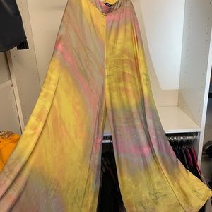Flowey wide-leg tie-dye pants - small